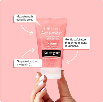 Neutrogena Oil-Free Acne Wash Foaming Scrub - Pink Grapefruit