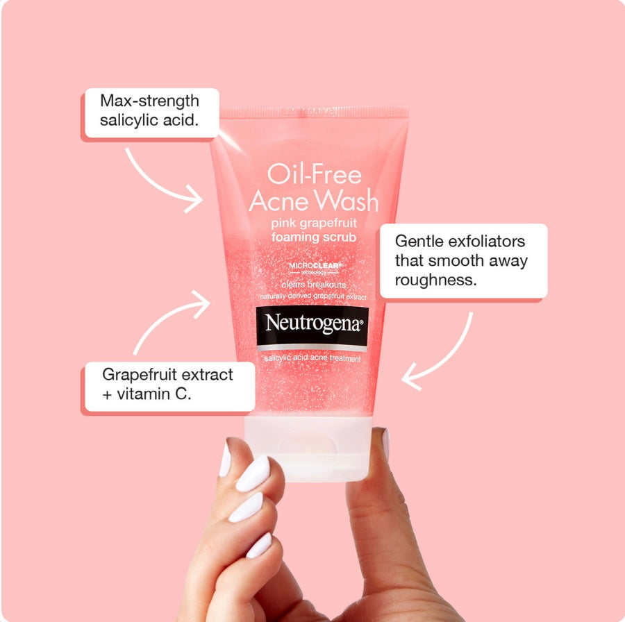Neutrogena Oil-Free Acne Wash Foaming Scrub - Pink Grapefruit